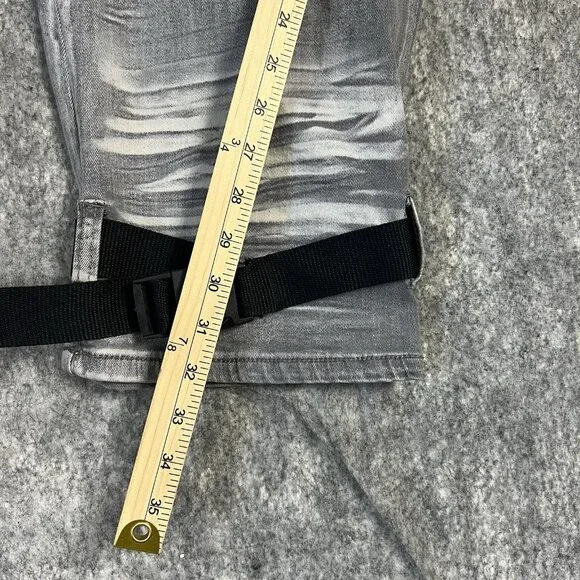 Copper Rivet Relaxed Fit Cargo Utility Pants 42x32 Gray Buckle Strap Moto Street